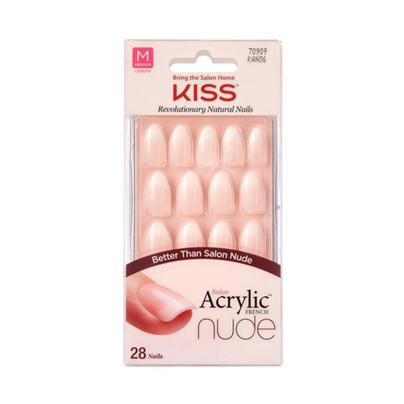 Kiss Salon Acrylic French Nude Medium Oval