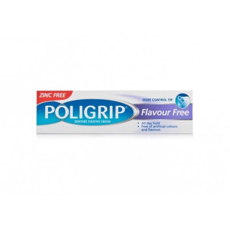 Poligrip Flavour Free Dental Fixative Cream 40G