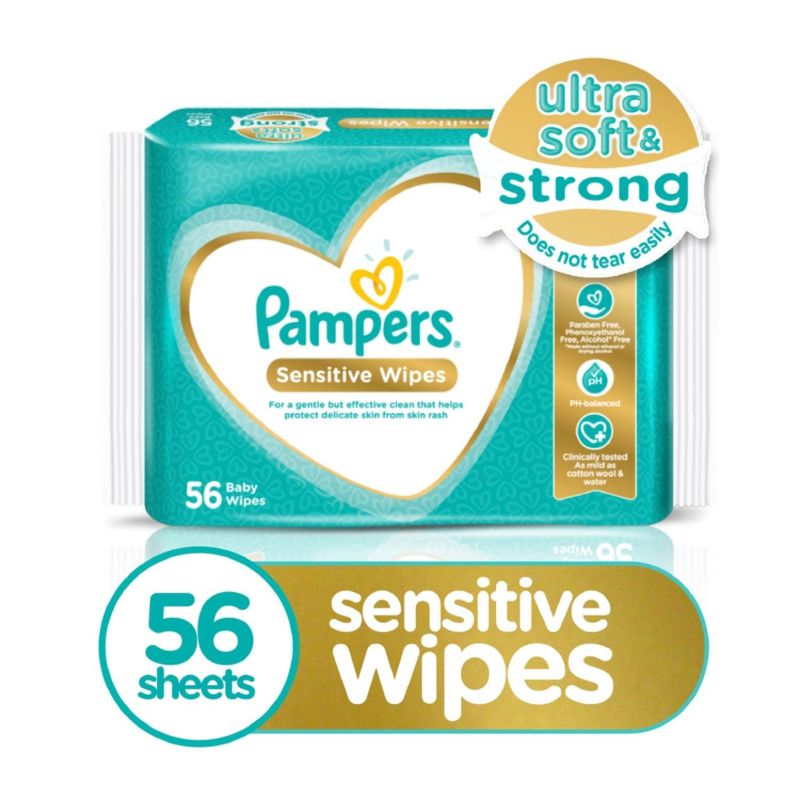 Pampers Baby Sensitive Wipes 56S