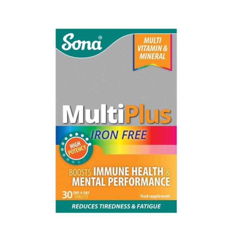 Sona Iron Free Mulitvitamin & Multimineral Tablets 30S