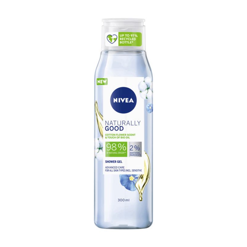 Nivea Naturally Good Cotton Flower Shower Gel 300Ml