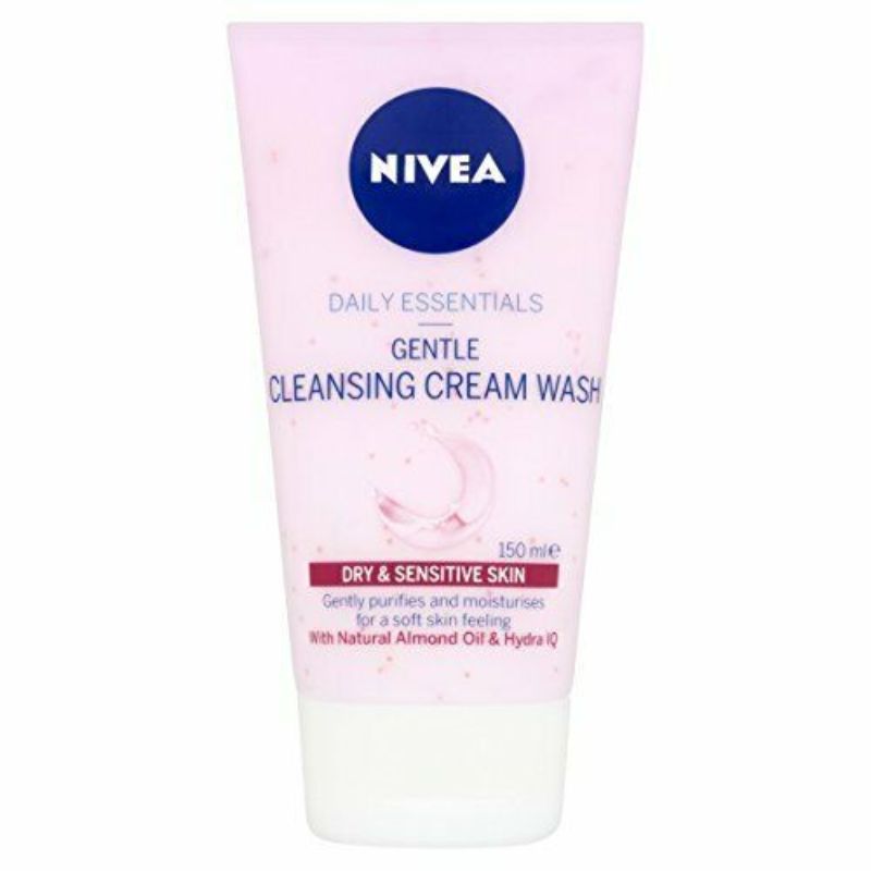 Nivea Daily Essentials Gentle Cleansing Cream Wash For Dry Sensitive Skin 150Ml