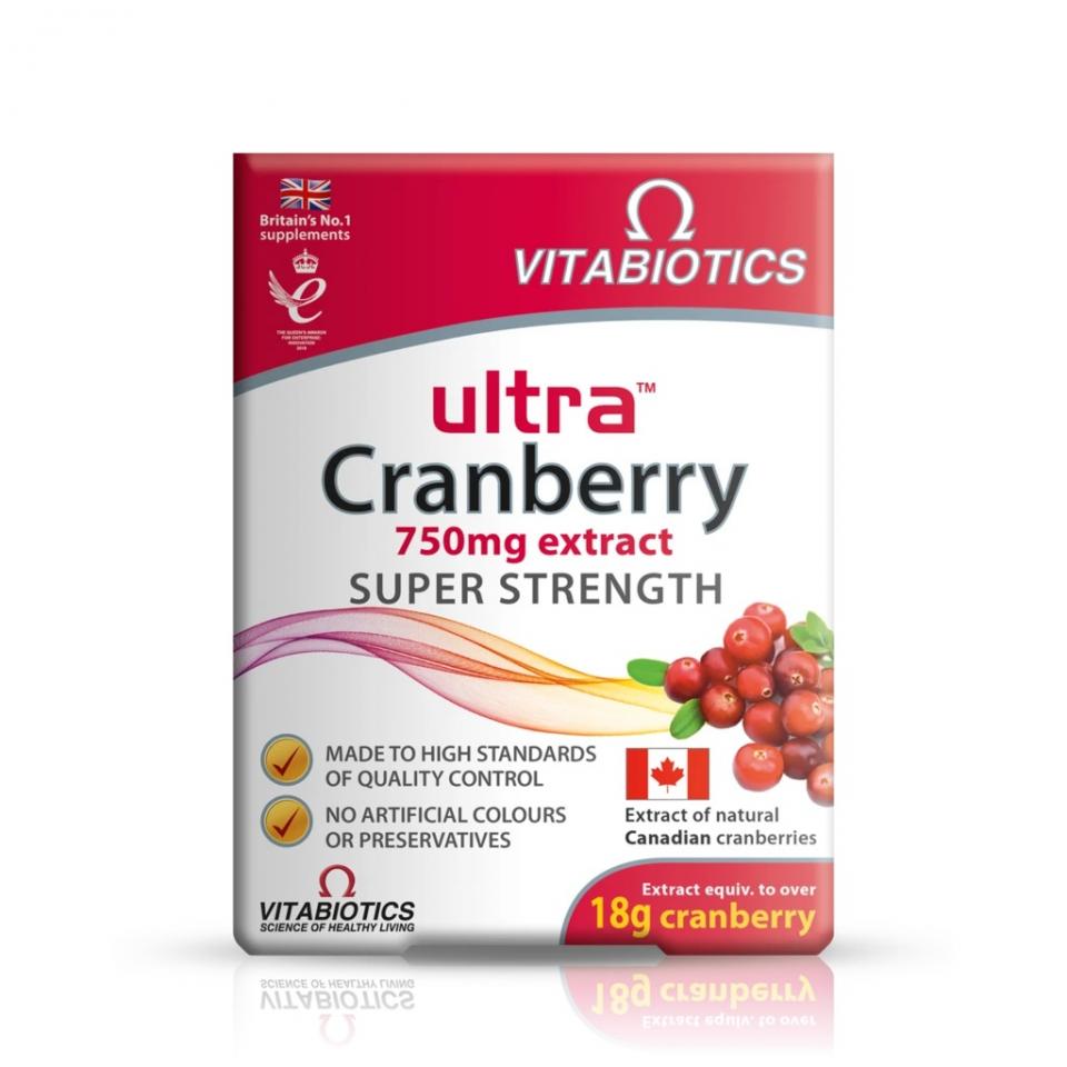 Vitabiotics 750Mg Ultra Cranberry Tablets 30S