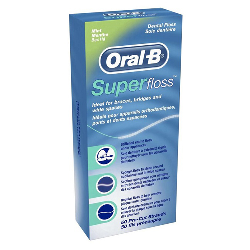 Oral B Super Floss Strands 50Mx12