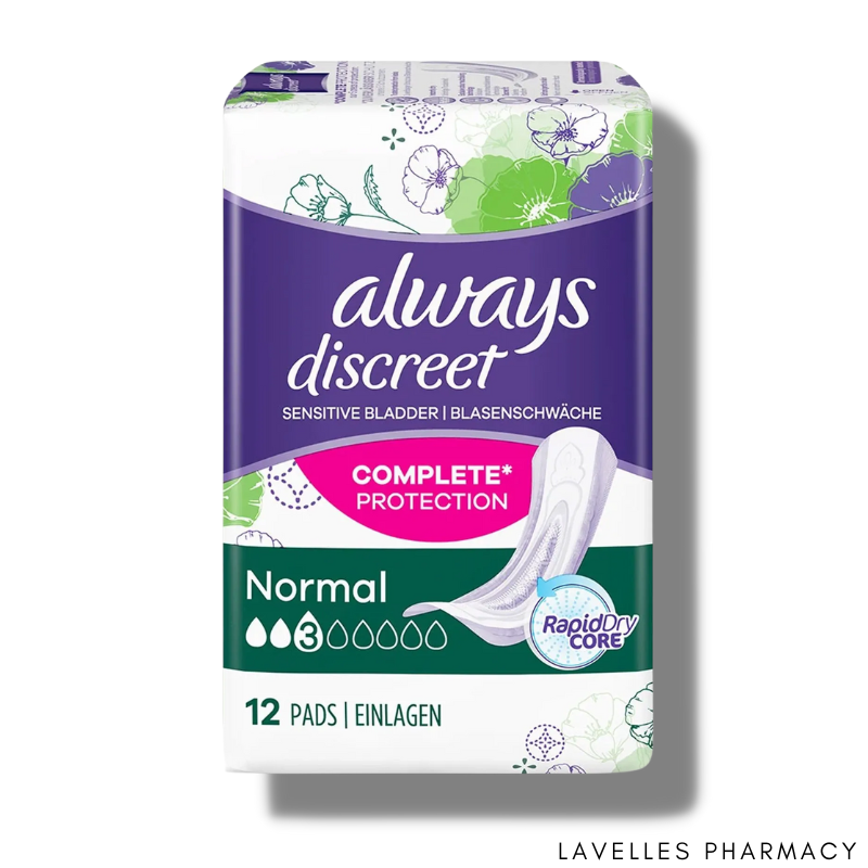 Always Discreet Normal Incontinence Pads 12 Pack