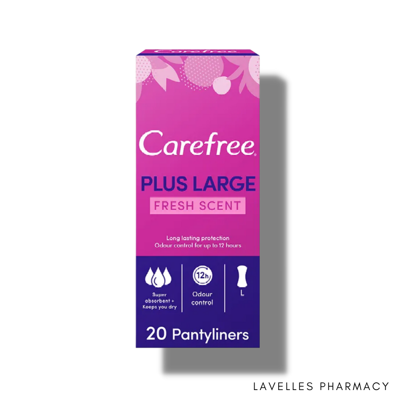 Carefree Large Plus Light Scent Pantyliners 20 Pack