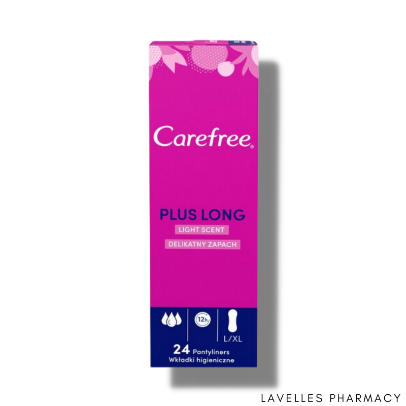 Carefree Long Plus Light Scent Pantyliners 24 Pack