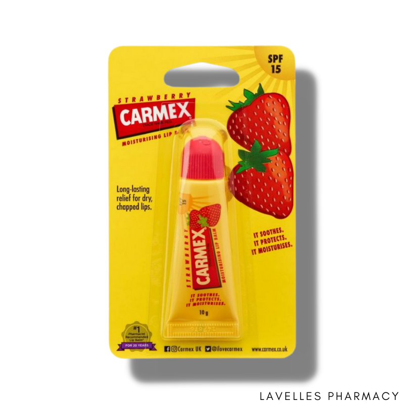 Carmex Strawberry Lip Balm Tube SPF20 10g