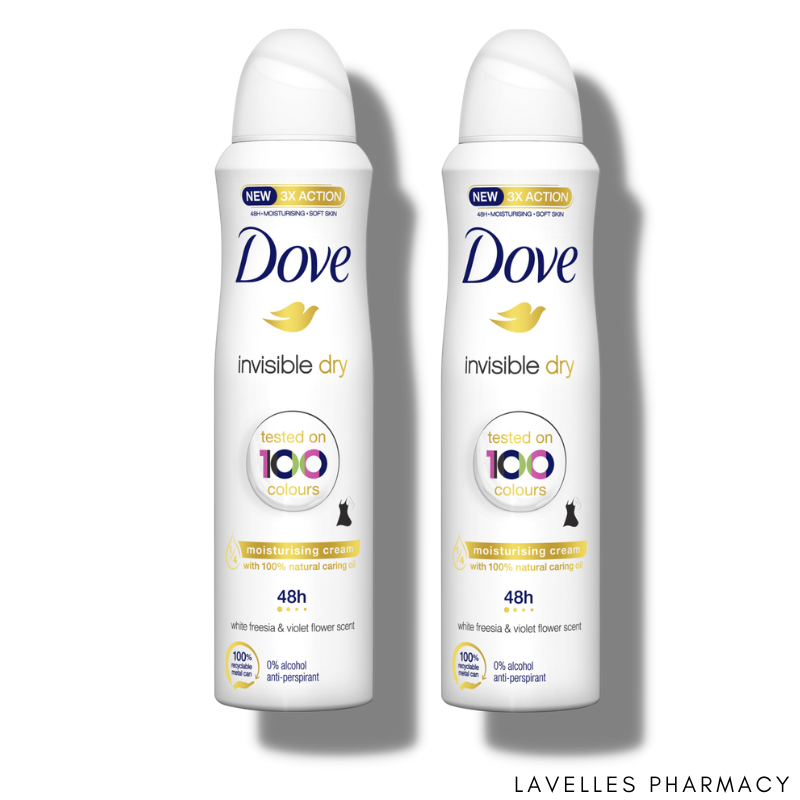 Dove Invisible Dry Invisible Dry Antiperspirant Deodorant Twin Pack 150ml