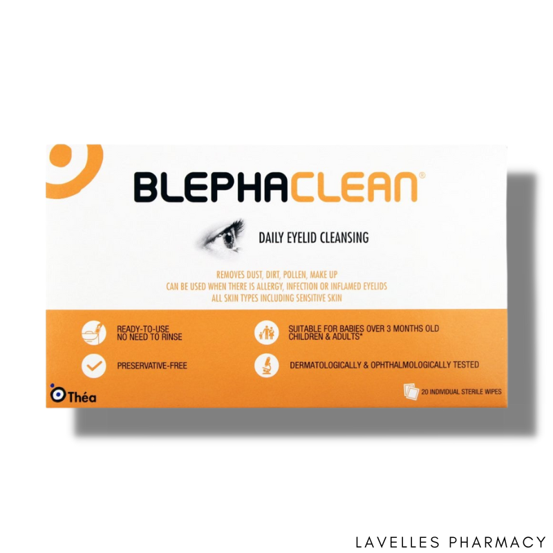 Blephaclean Sterile Cleansing Eyelid Wipes 20 Pack