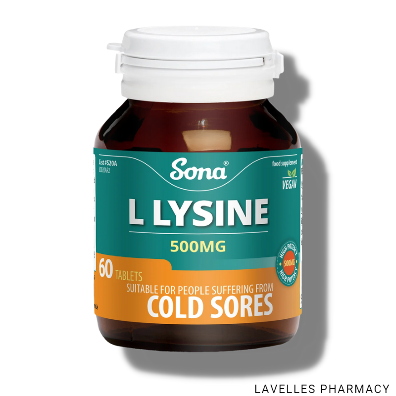 Sona L-Lysine 500mg Tablets 60 Pack