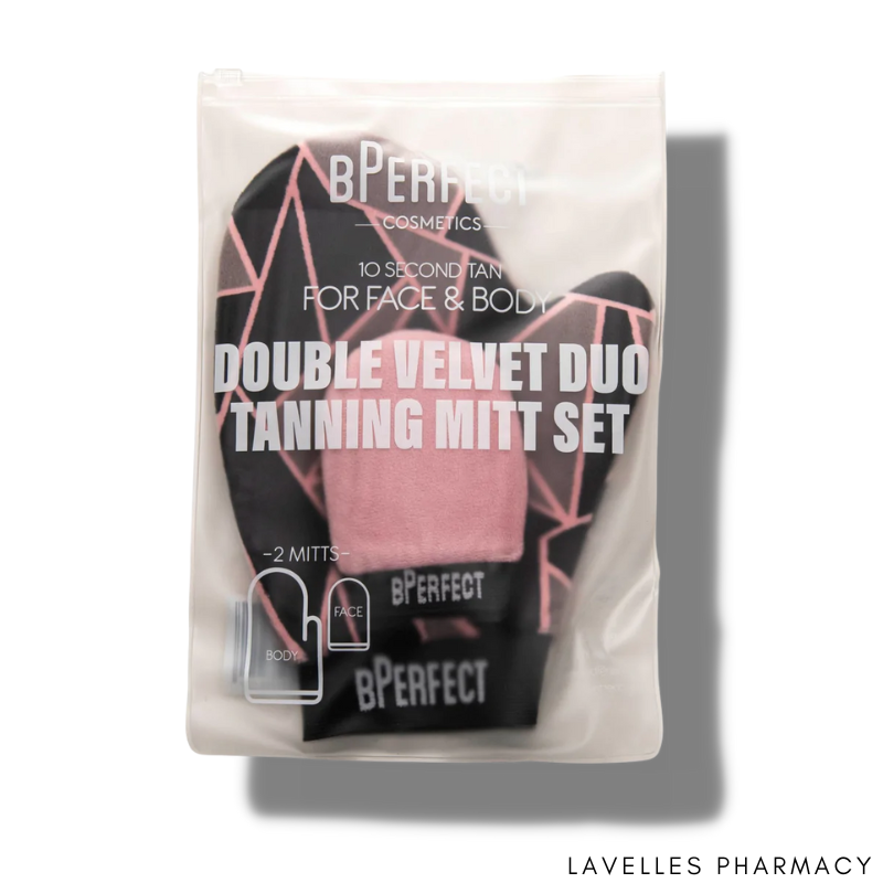 BPerfect Double Velvet Tanning Mitt & Mini Mitt