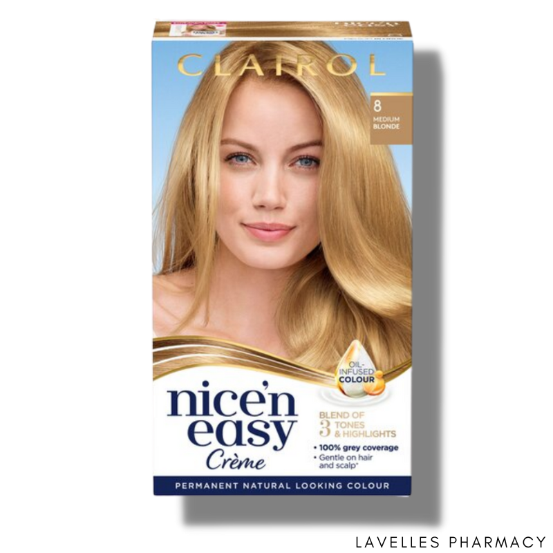 Clairol Nice’ N Easy Crème Permanent Hair Dye ‘8 Medium Blonde’