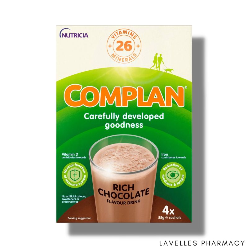 Complan Rich Chocolate Nutritional Drink Sachets 4 Pack