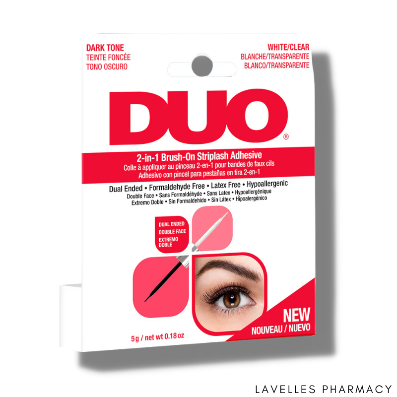 DUO 2-in-1 Brush On Strip Lash Adhesive Clear & Dark 5g