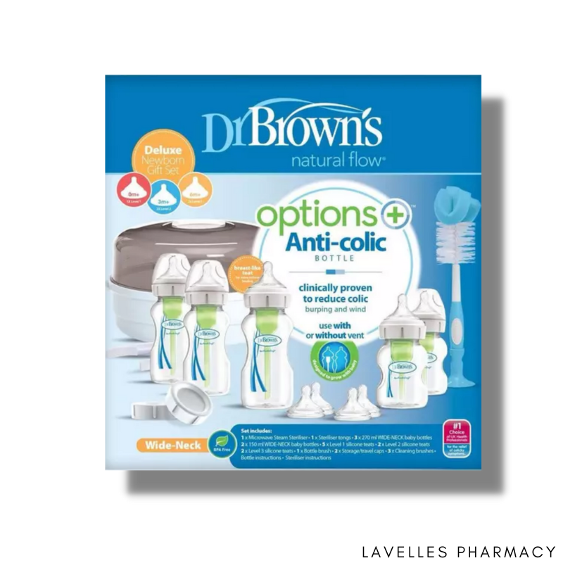Dr Brown’s Options+ Natural Flow Deluxe Newborn Gift Set