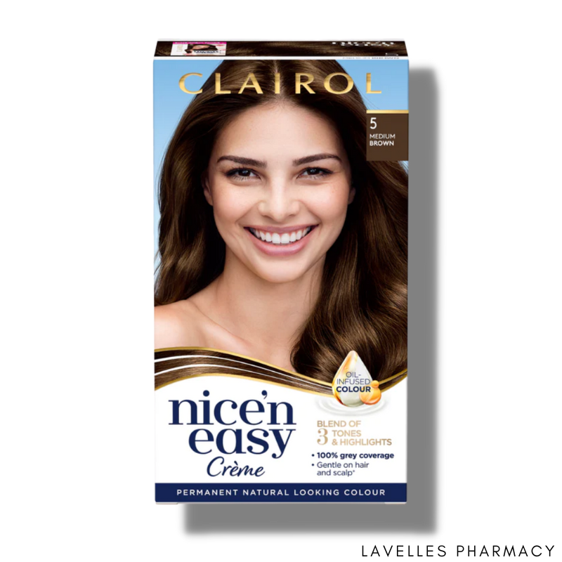 Clairol Nice’ N Easy Crème Permanent Hair Dye ‘5 Medium Brown’
