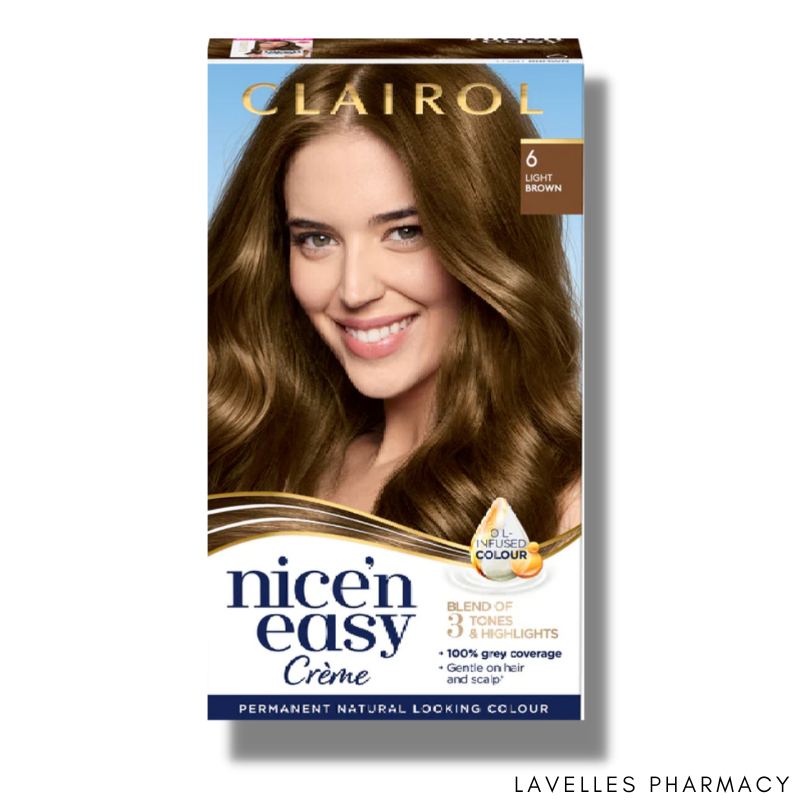 Clairol Nice’ N Easy Crème Permanent Hair Dye ‘6 Light Brown’