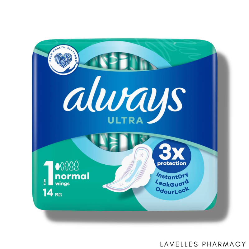 Always Ultra Normal Plus (Size 1) Sanitary Pads 14 Pack