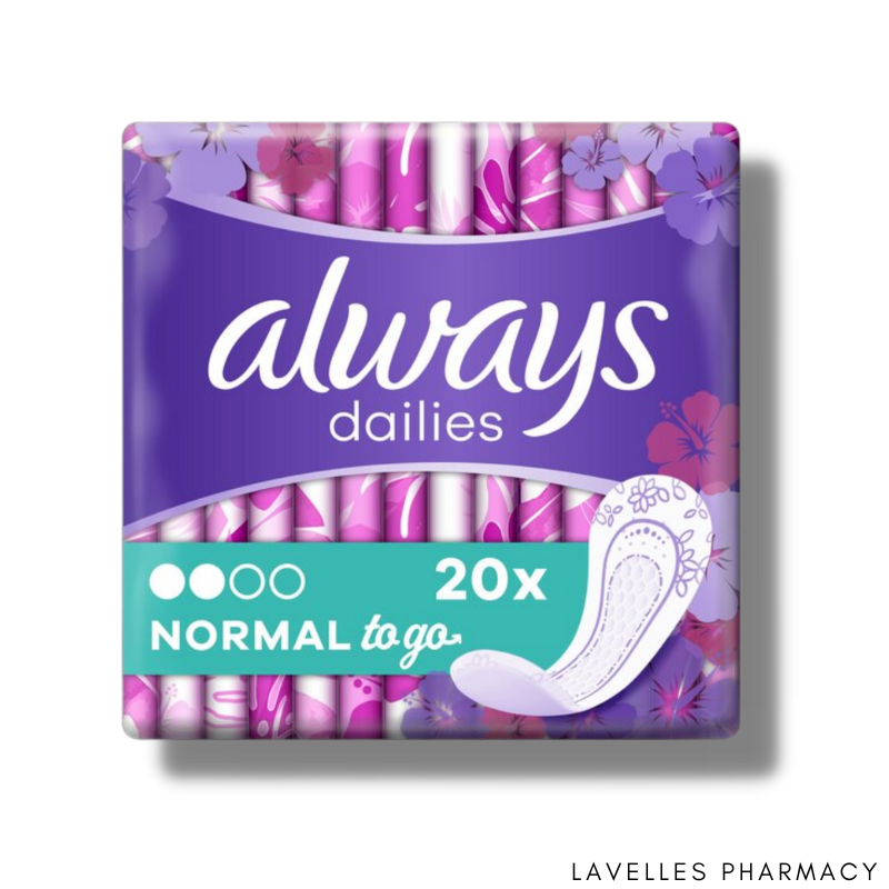 Always Dailies Singles To Go Pantyliners