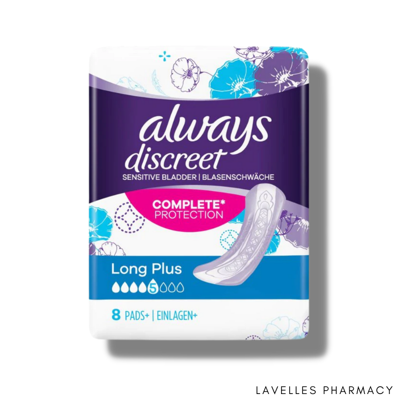 Always Discreet Incontinence Pads Long Plus 8 Pack