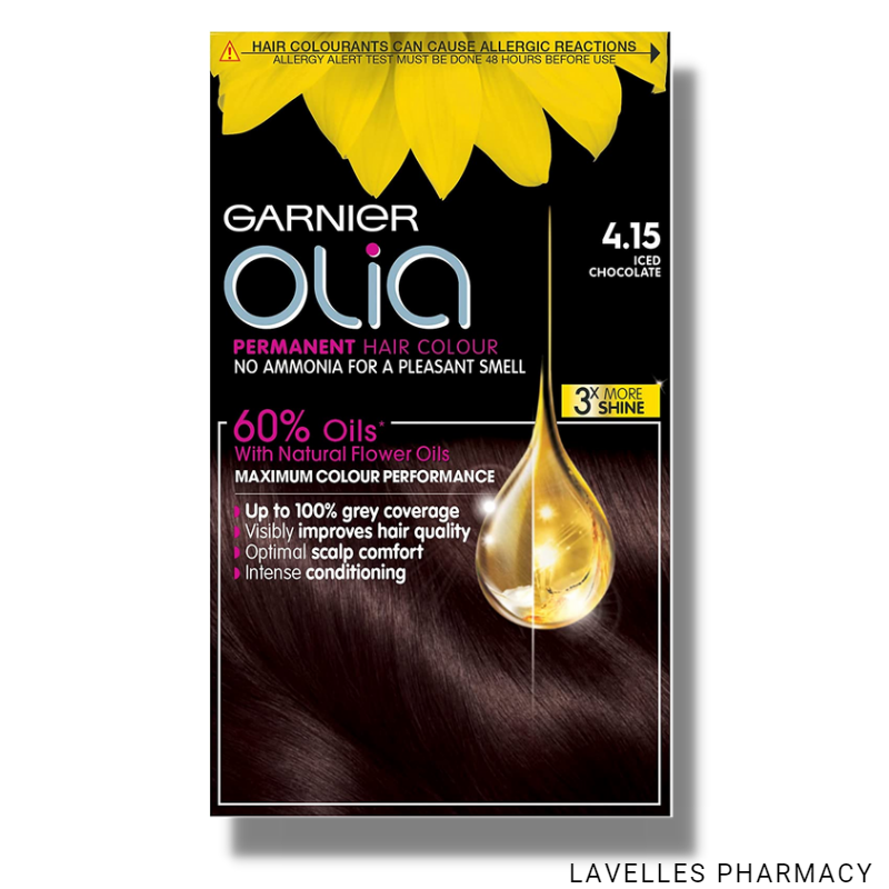 Garnier Olia Permanent Hair Dye 4.15 Iced Chocolate Brown