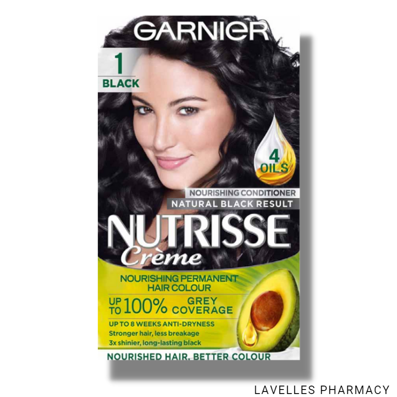 Garnier Nutrisse Permanent Hair Colour ‘1 Liquorice Black’