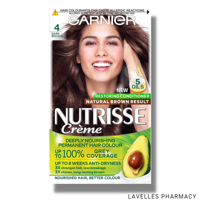 Garnier Nutrisse Permanent Hair Colour ‘4 Dark Brown’