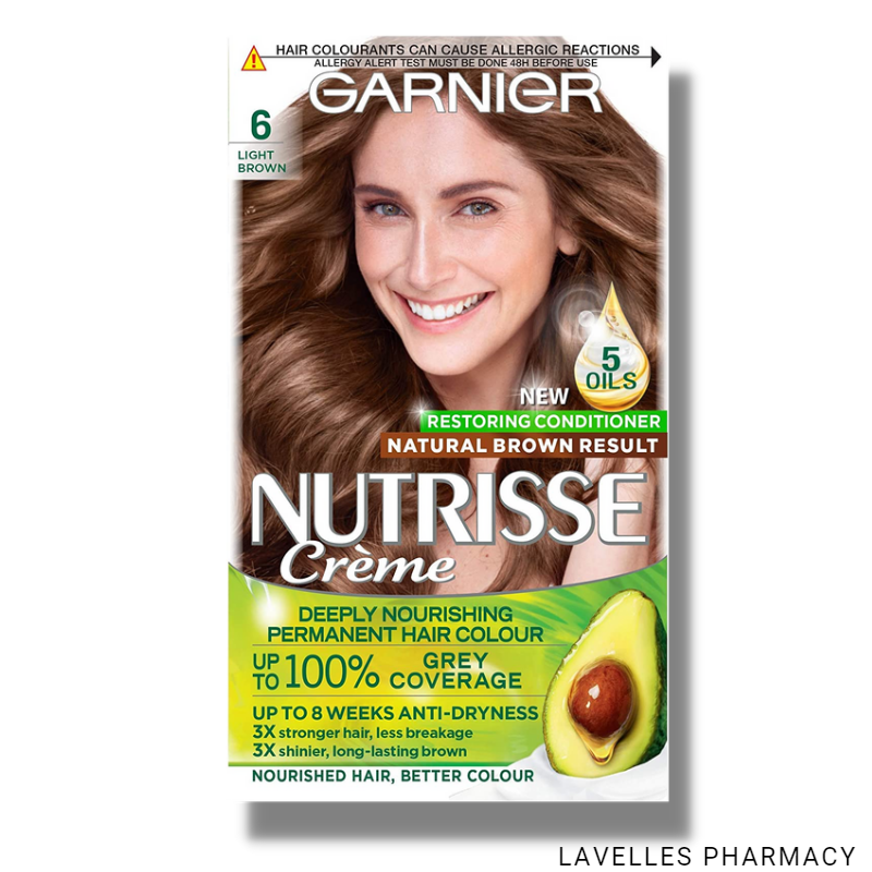 Garnier Nutrisse Permanent Hair Colour ‘6 Light Brown’