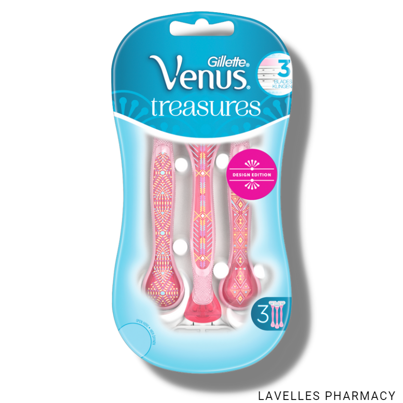 Gillette Venus Treasures Sensitive Disposable Razors 3 Pack