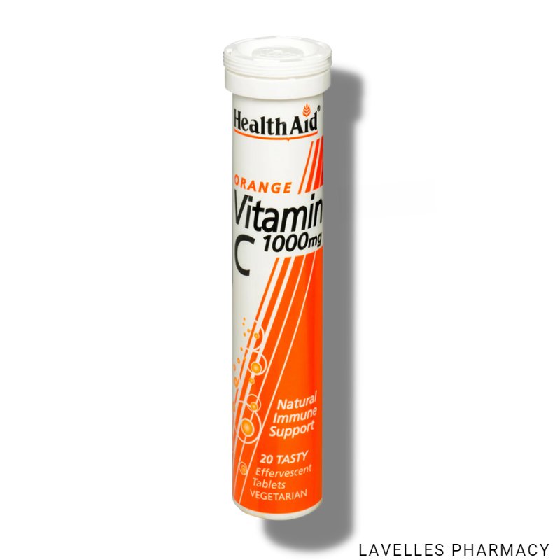 HealthAid Vitamin C 1000mg Orange Flavour Effervescent Tablets 20 Pack