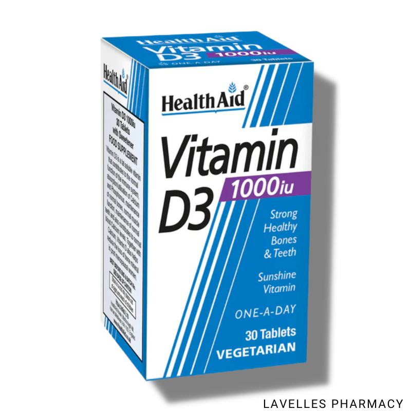 HealthAid Vitamin D3 1000µg Tablets 30 Pack
