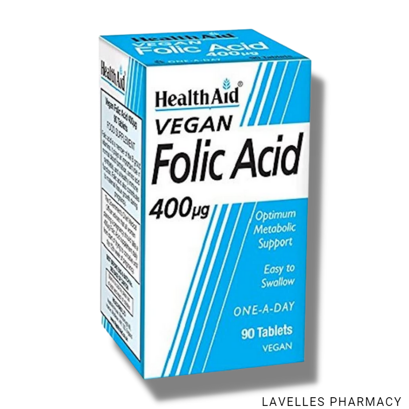 HealthAid Folic Acid 400µg Tablets 90 Pack