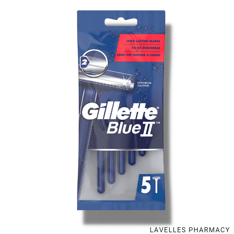 Gillette Blue II Disposable Razors 5 Pack