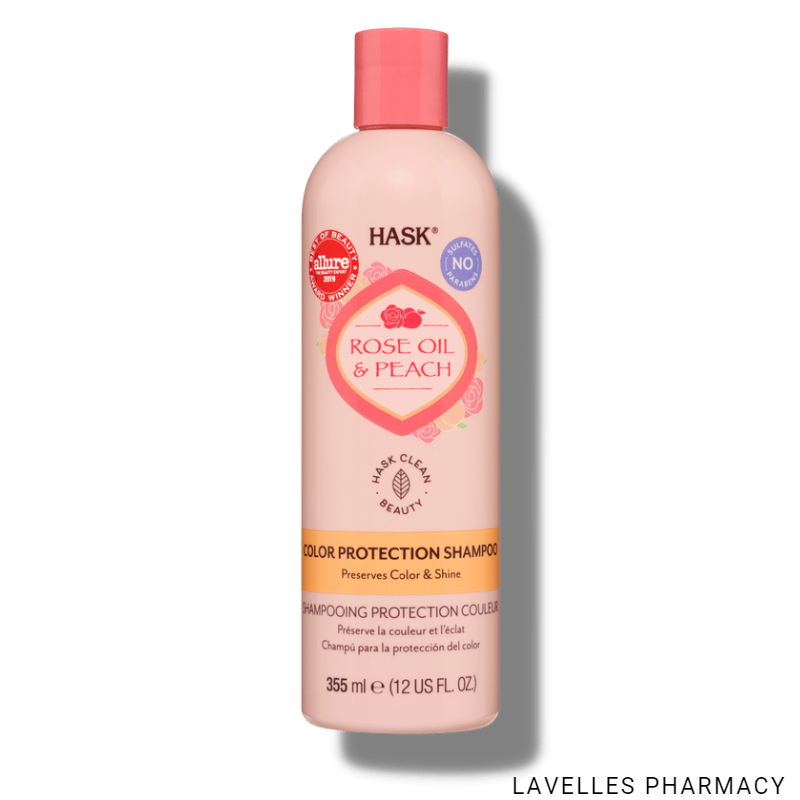 Hask Rose Oil & Peach Colour Protection Shampoo 355ml