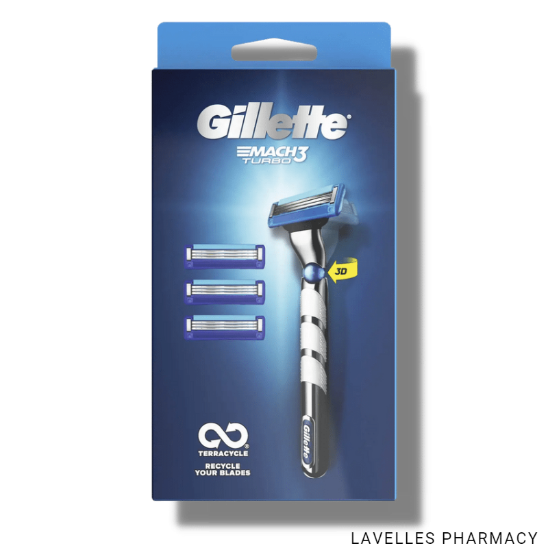 Gillette Mach3 Turbo 3D Razor & 4 Razor Refill’s