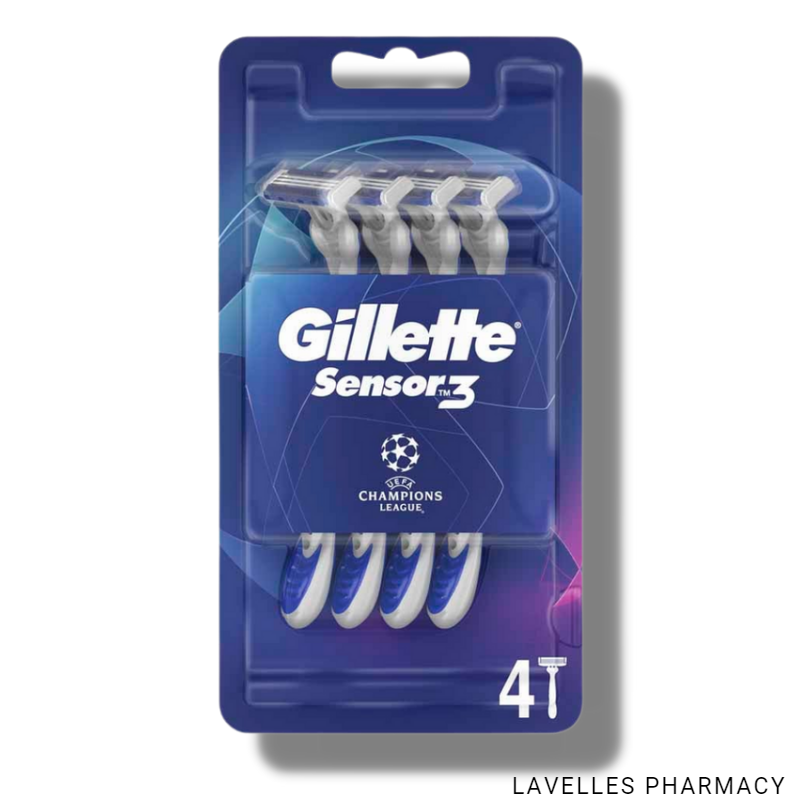 Gillette Sensor 3 Comfort Disposable Razors 4 Pack