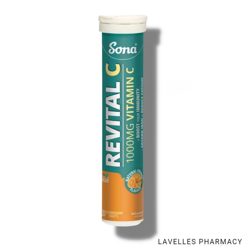 Sona Revital Vitamin C 1000mg Effervescent Tablets 20 Pack
