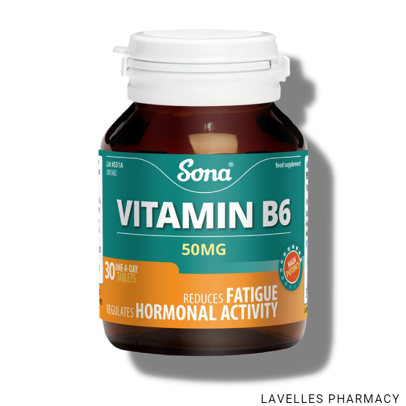 Sona Vitamin B6 50mg Tablets