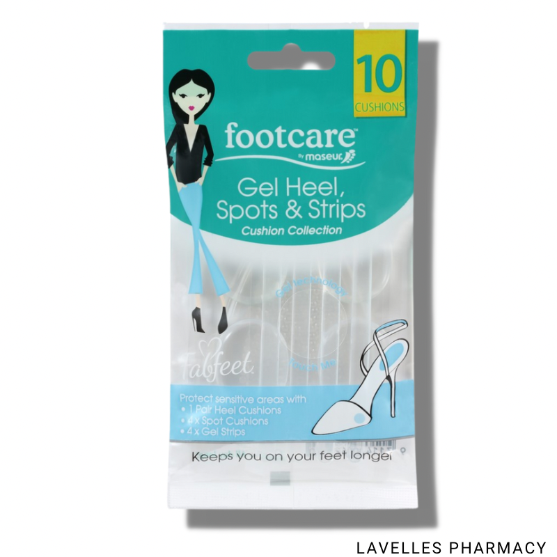 Footcare Gel Heel, Spots & Strips Clear 10 Pack